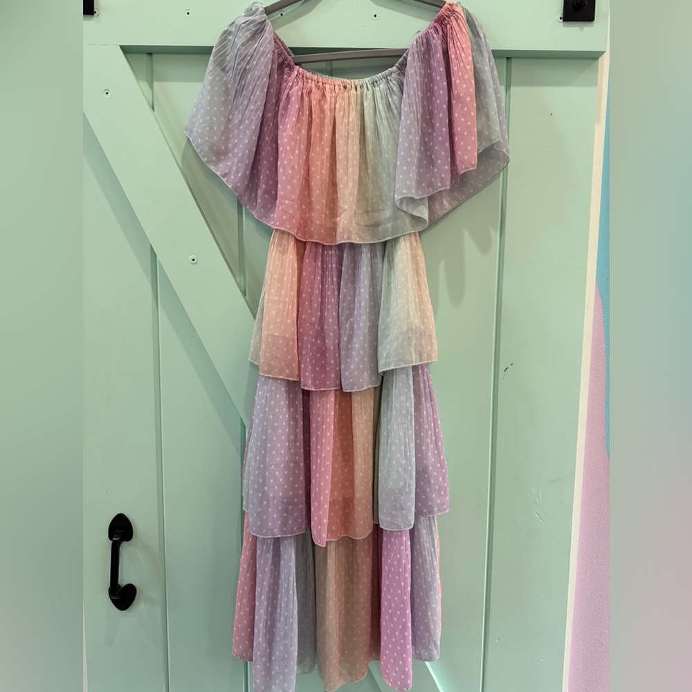 Pastel Layered Maxi Dress